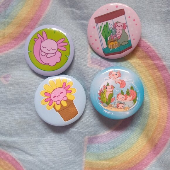 Axolotl Pin Set (Hot Topic) - Picture 1 of 1